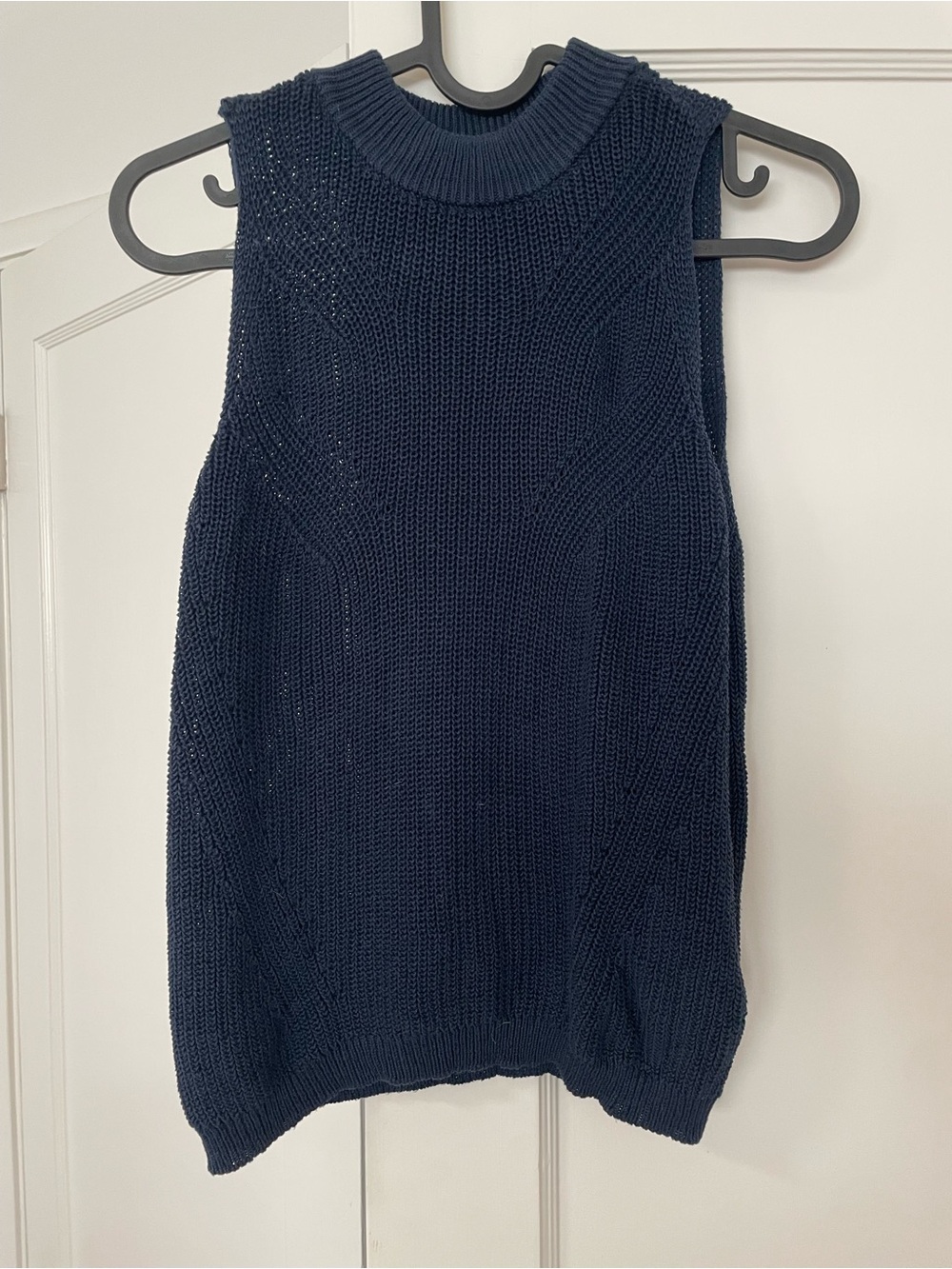 Joe's Jeans Navy Sleeveless Turtleneck Knit Tank